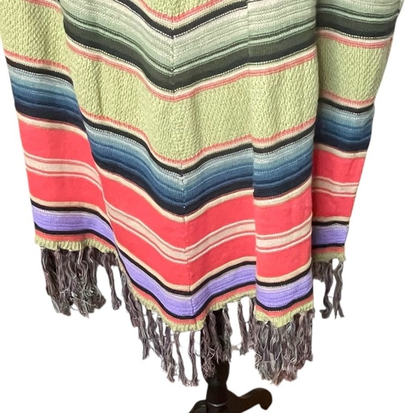 Anthropologie Moth Calexico Hooded Striped Poncho Sz XS - Picture 9 of 15
